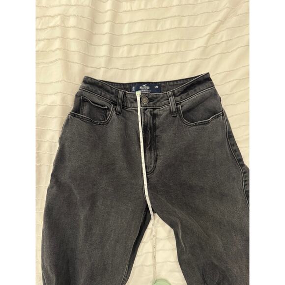 Hollister High Rise Jeans Women’s Size 2R Black Charcoal Straight Leg Gothcore - Picture 16 of 16